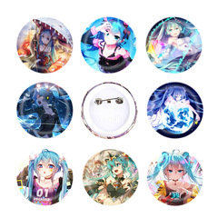 Two-dimensional peripheral Hatsune Miku peripheral anime gift badge badge brooch 58MM