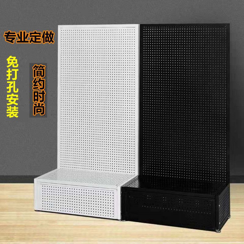 孔板置物架五金工具展示货架多功能挂板家用收纳饰品架落地可移动