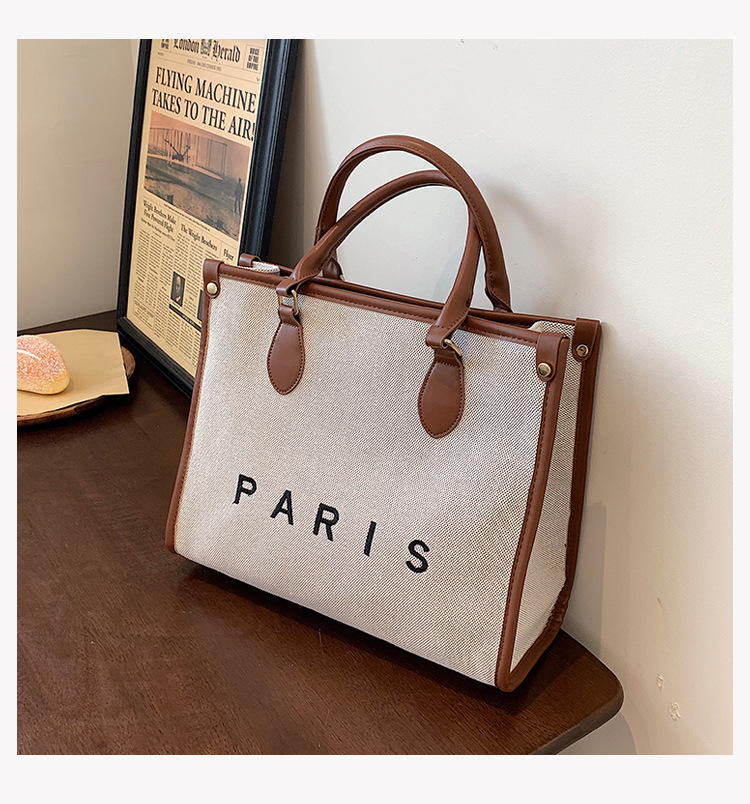 Nihaojewelry Wholesale Fashion Letter Paris Large Capacity Tote Bag display picture 56