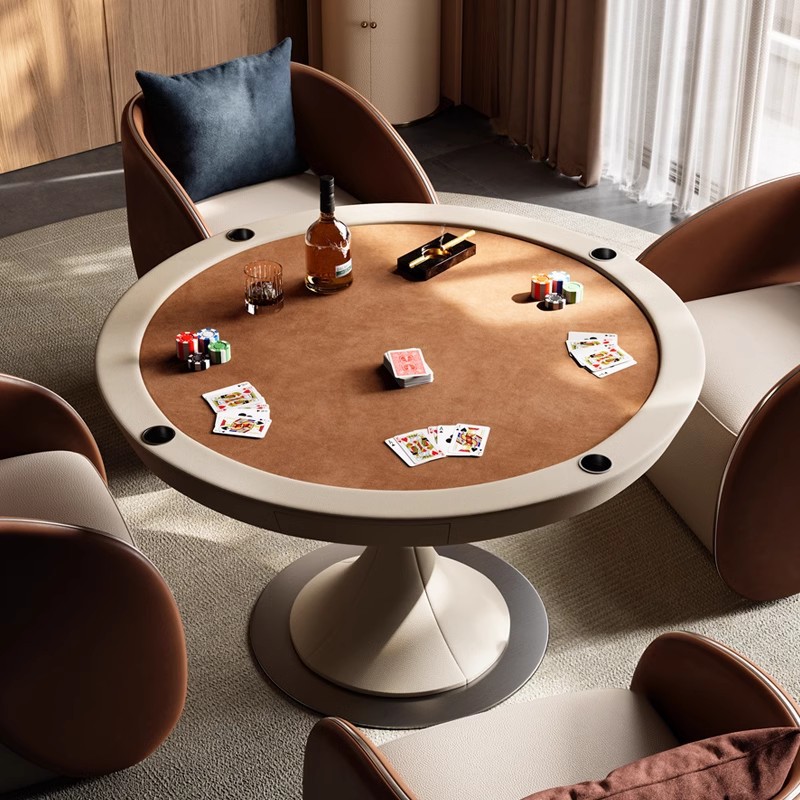 Mesa especial para huevos, estilo italiano, lujo ligero, mesa de póquer de madera maciza de alta gama, combinación de mesa y silla de ajedrez minimalista moderna para el hogar