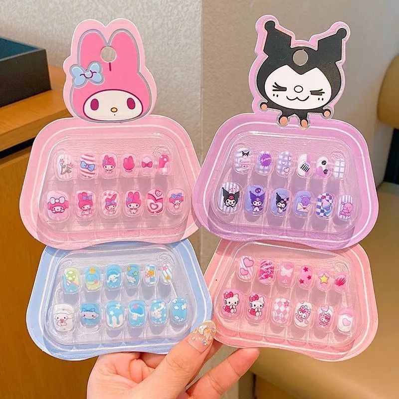 儿童美甲贴可爱卡通库洛米指甲贴穿戴甲安全无异味小女孩贴纸玩具