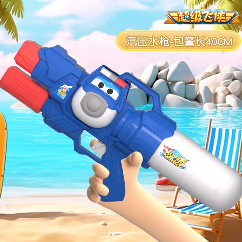 スーパーウィングス Ledi Xiaoai バックパック水鉄砲バッグ警察大容量水スプレーガン水の戦い水のおもちゃ|undefined