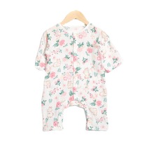 春秋婴儿连体衣空调服a类纯棉抗菌纱布新生儿衣服宝宝哈衣爬服