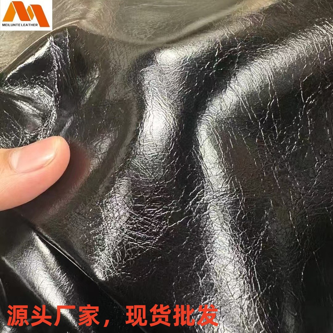 再生皮油蜡爆裂复古厂家现货头层二层牛纤皮牛剖皮GRS箱包家具