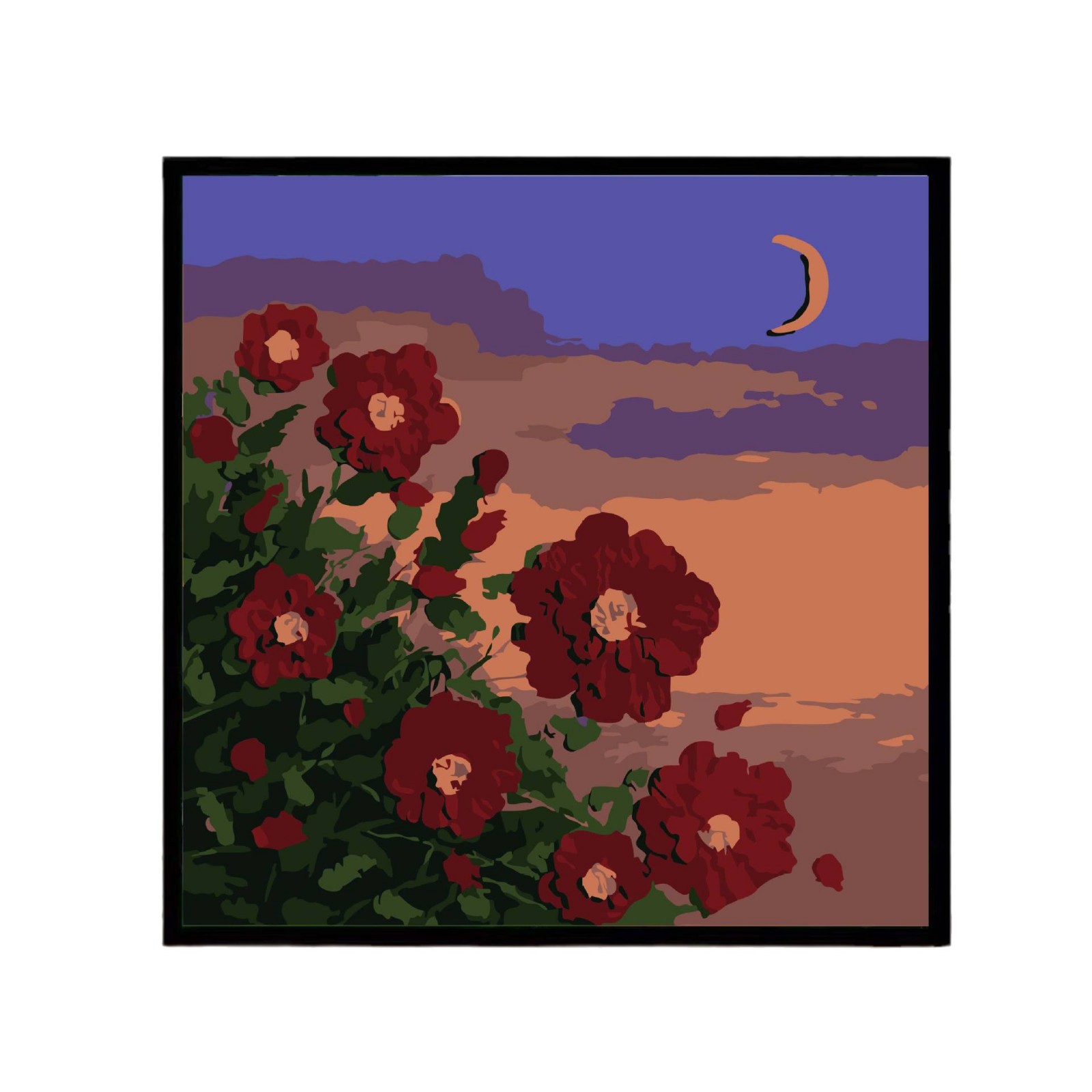 TikTok fuente popular fábrica de entrega de una sola pieza bricolaje pintura al óleo digital lindo pintado a mano relleno de color pintura decorativa paisaje flor