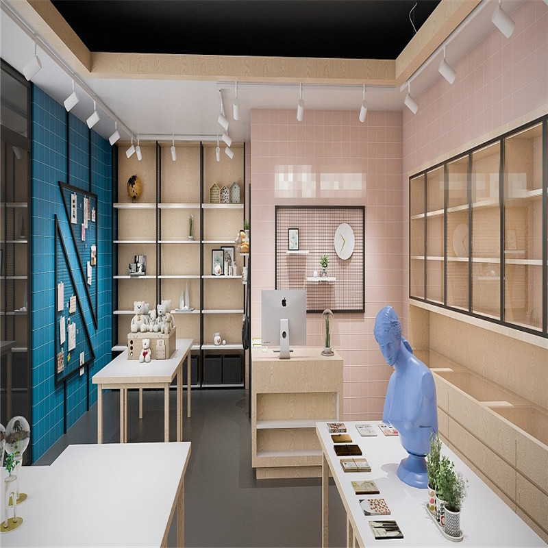 定制概念店展柜商场包包展示架木纹烤漆鞋子展架