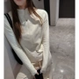 长袖美式显瘦开领上衣