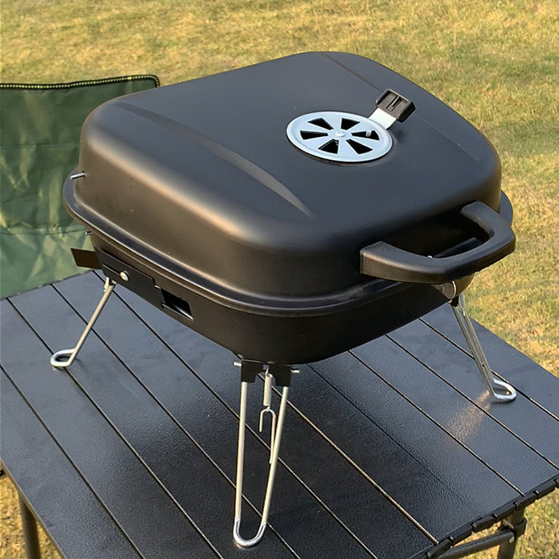 Piernas plegables al por mayor horno de barbacoa portátil al aire libre horno de barbacoa de carbón pequeño horno de mesa horno de hamburguesas