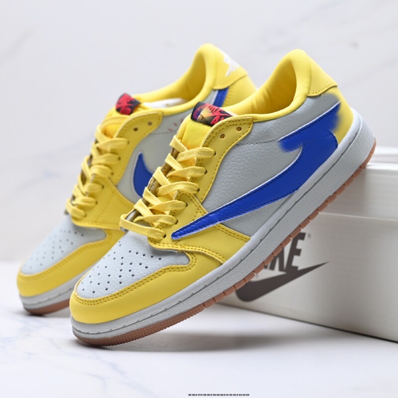 Putian Shoes Aj1 Low-Top Lightning Reverse Hook Black Warrior Fujiwara Hiroshi Mocha Basketball Shoes Jordan 1 Men's and Women's Casual Sports Shoes