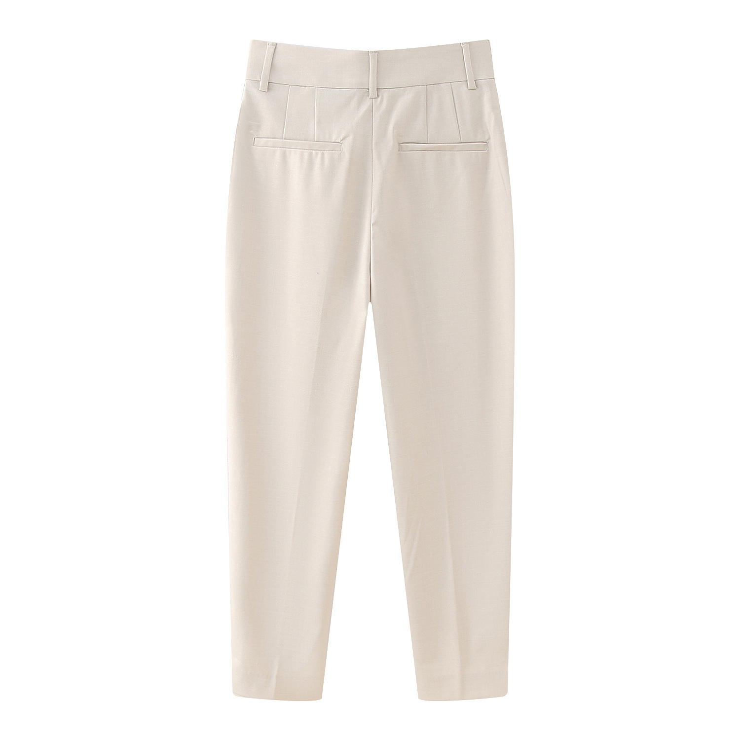 Pantaloni a sigaretta semplici e versatili, casual, tinta unita, della nuova collezione primaverile da donna_voghion.com