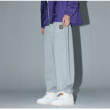 MT童装2026复合卫裤日系动漫潮牌耿鬼卡通反光运动裤简约阔腿裤