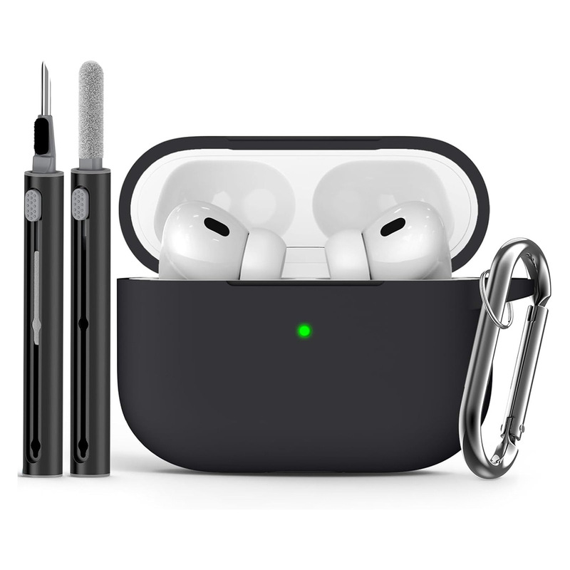Suitable for AirPods 4/5 Bluetooth Earphones Pro3/Pro2 Pure Color Silicone One-Piece Cleaning Pen Set Protective Cover Suitable for AirPods 4/5 Bluetooth Earphones Pro3/Pro2 Pure Color Silicone One-Piece Cleaning Pen Set Protective Cover