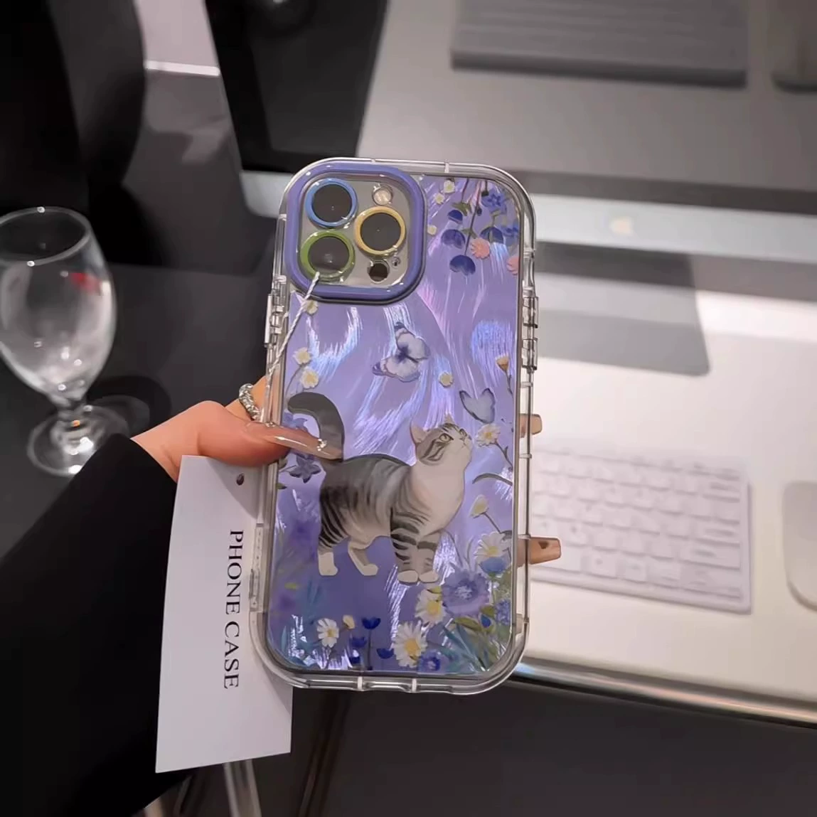 Apple, фиолетовый iPhone 16, кремовый чехол для телефона, iPhone 14 Pro Max