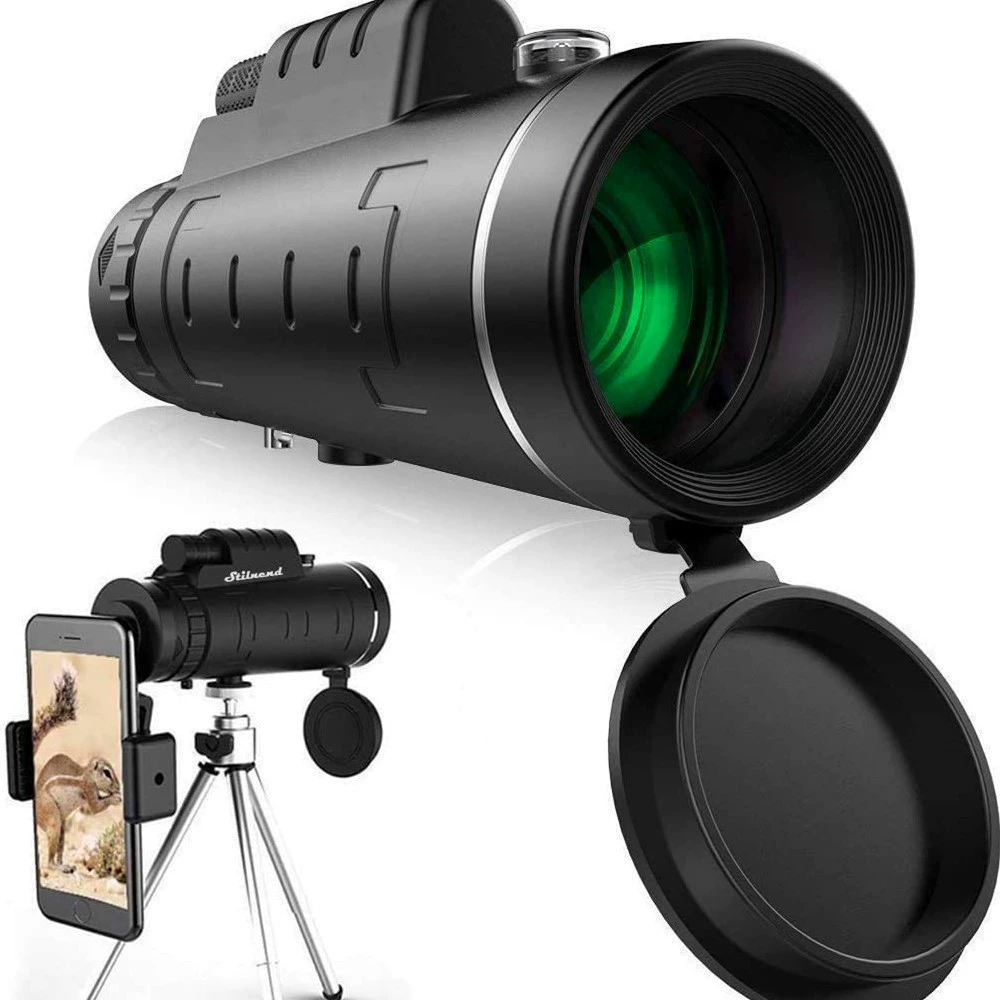 Новый монокулярный телескоп 40x60 HD с камерой мобильного телефона для слабого освещения ночного видения с очками компаса