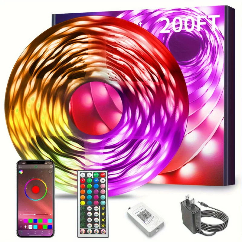 Новая кросс-бордерная светодиодная лента 200 футов 100 футов 50 футов rgb музыка синхронно цвет
