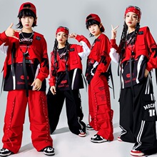 儿童街舞服装男童嘻哈马甲套装少儿hiphop架子鼓童装女童演出服潮