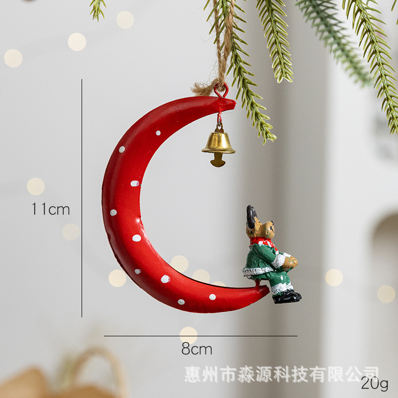 クリスマスメタルペンダントクロスボーダー特別雪だるま老人ヘラジカペンダントセットクリスマスツリー家の装飾小さなギフト|undefined