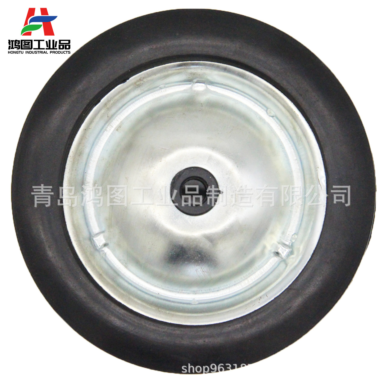 7寸160顺纹橡胶实心轮 (1)