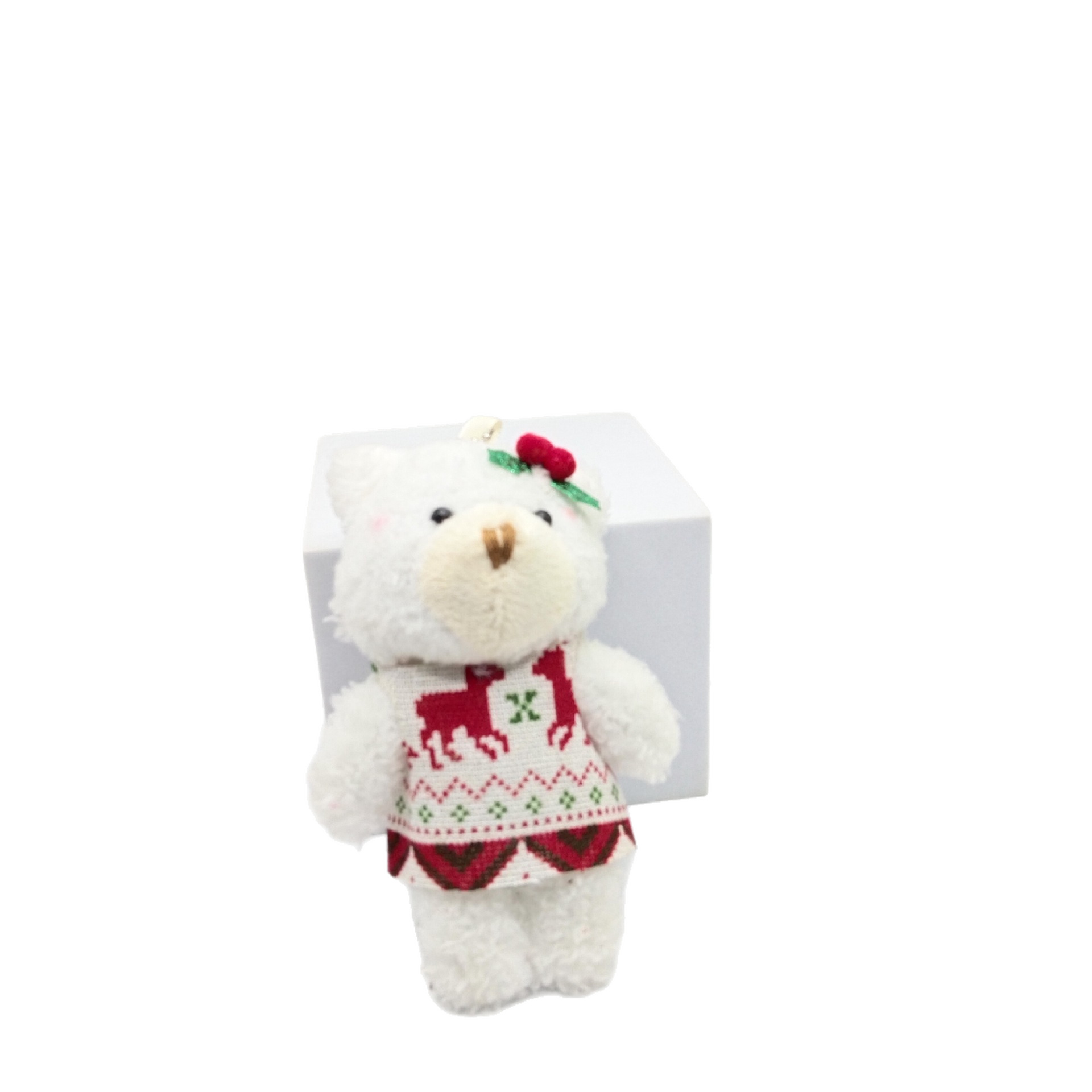 Little Bear Plush Bag Charm, Christmas Cute Bear Plush Pendant Toy Doll, Little Bear Plush Keychain