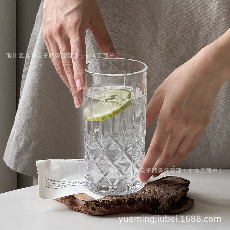High quality set, transparent retro glass