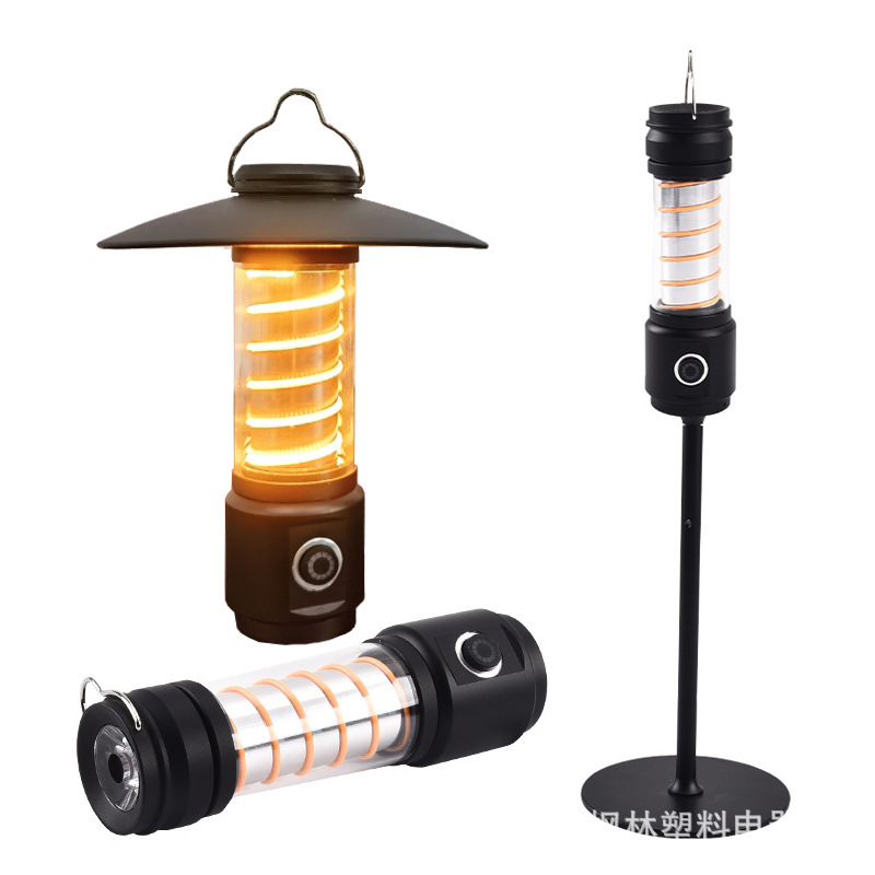 New outdoor lights tower lights aluminum alloy far and near dual-purpose camping lights multi-functional camping atmosphere portable emergency lights