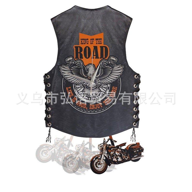 2021 transfronterizo nuevo creativo colgante chaleco motocicleta reloj colgante ventana colgante Reloj de pared accesorios artesanías para el hogar