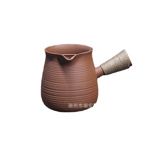 Side-handled teapot with tea separator integrated red clay electric ceramic stove set home health-preserving scented tea white teapot crescent male cup