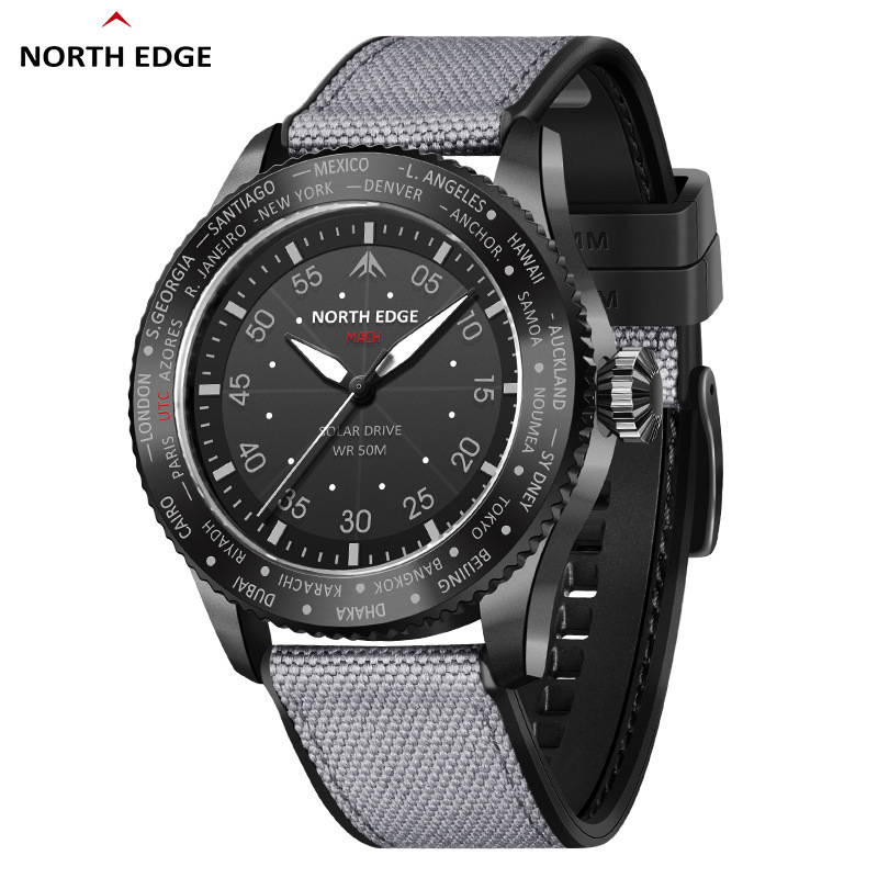 Outer Single Wholesale NORTH EDGE MACH Light Kinetic Energy Drive Quartz Watch