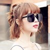 Square fashionable sunglasses, glasses solar-powered, retro sun protection cream, 2022 collection, UF-protection, wholesale