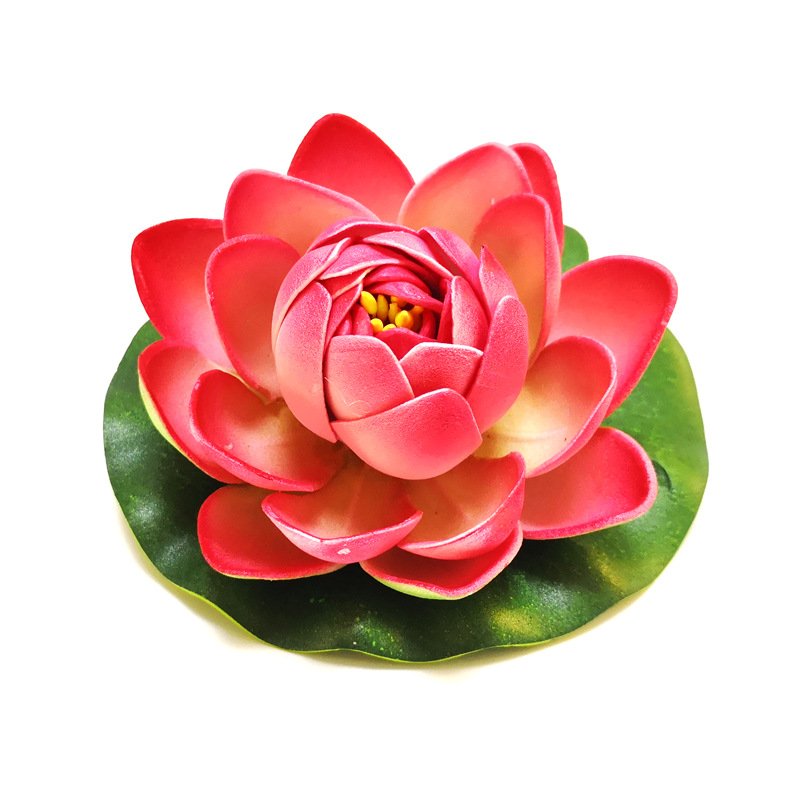 Lotus artificial hoja de loto para dormir Lotus falso loto danza accesorios piscina decoración Lotus EVA espuma flor eterna