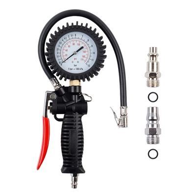 Mechanical pointer tire pressure gun (European, Japanese, and American standards) car tire inflator with pressure gauge, auto repair tool (Air pressure gauge/tire pressure gauge) - mechanical-pointer-tire-pressure-gun-european-japanese-and-american-standards