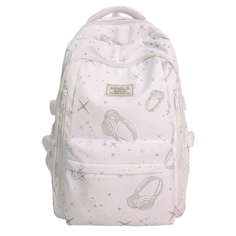 Cross-border 2026 nicho universal estrellas auriculares mochila de gran capacidad mochila de graffiti de viaje de estudiantes universitarios