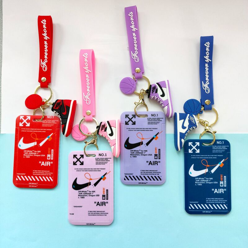 New Tide Brand Nike Broken Hook aj Store Hanging Rope Student Campus Meal Card Public Transport Card Subway Card Certificate Card Set