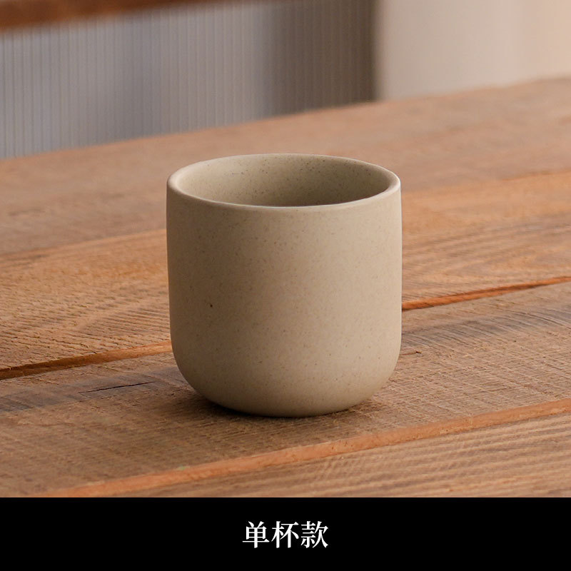 Taza de café japonesa Taza de café espresso de arcilla Taza de té de cerámica hecha a mano Tazón Taza de té grande de gres Taza casera personalizada