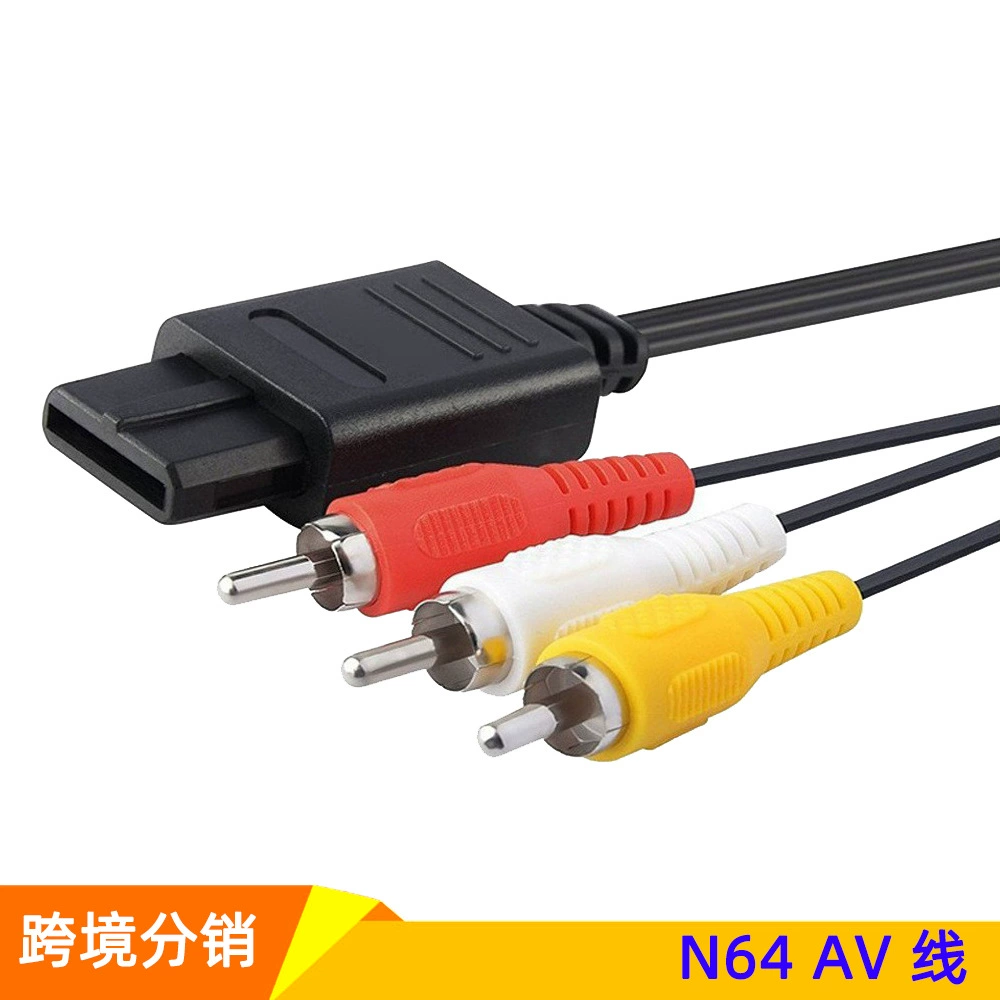 Подходит для кабеля AV для Nintendo N64, кабеля AV для NGC, универсального кабеля AV для SNES, длина 1,8 м.