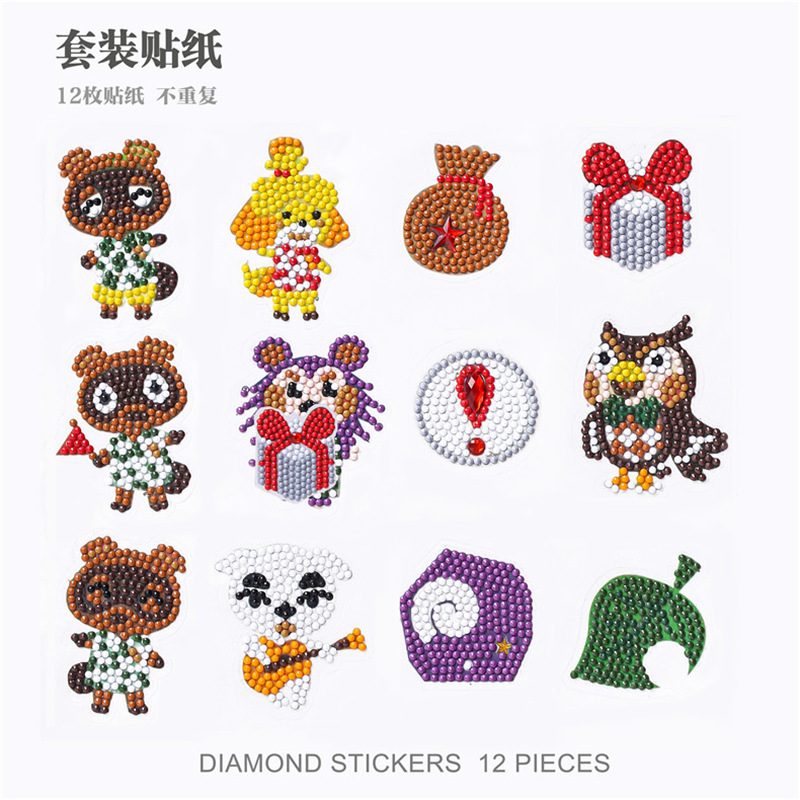 2024 nuevo estilo 5d princesa de dibujos animados pegatinas gratis pintura de diamantes artesanía para niños pegatinas decorativas de bricolaje pegatinas de refrigerador