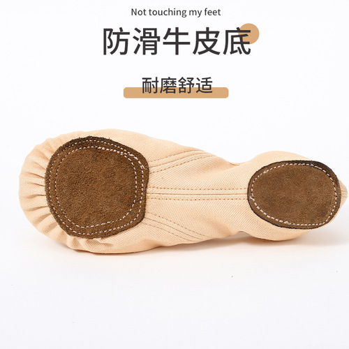 Full sole ballet shoes for children, girls' dance shoes, practice shoes for toddlers, adult women's yoga and flexibility training shoes.