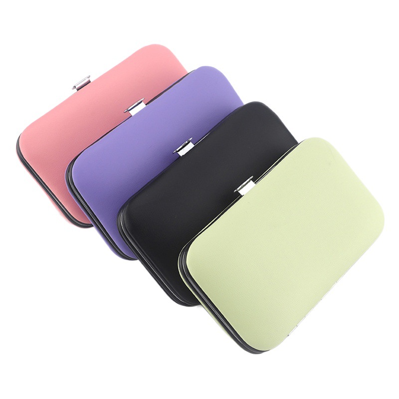 Spray paint nail clippers leather bag seven-piece set ear digging eyebrow forceps nail clippers multi-functional manicure scissors tool nail set