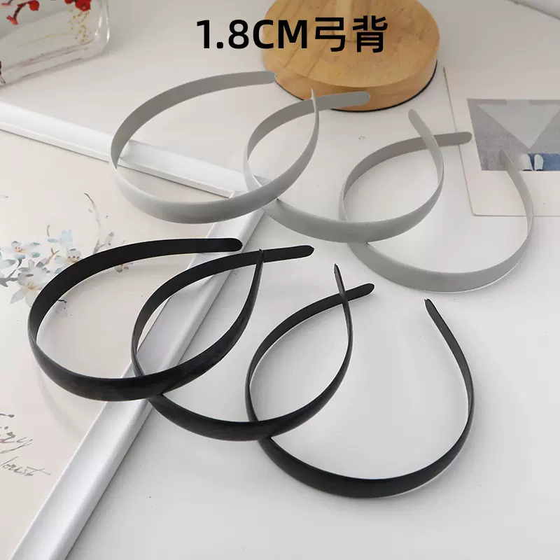 新款塑料发箍宽1.8CM弓背头扣配件DIY饰品配件外弧形头扣厂家直销