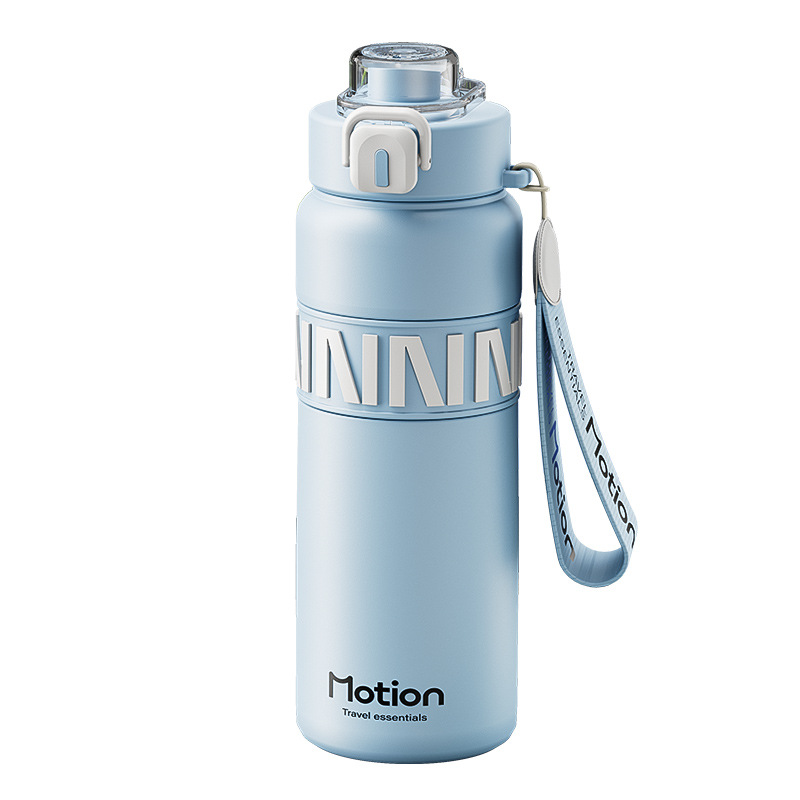 Botella de agua deportiva Taza de agua de paja de acero inoxidable 316 Taza de agua Aislamiento térmico Refrigeración Taza portátil para estudiantes de rebote al aire libre