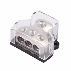 Car audio modification ground wire hub negative grounding 1/3 junction box 1 * 0GA in+3 * 4GA out