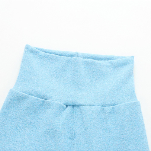 Baby pure cotton sleepwear set for infants, boneless autumn top with high waist belly protection, children's warm innerwear for autumn and winter, for boys