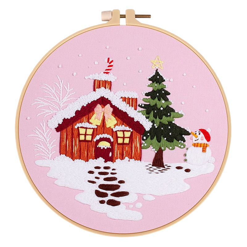 2023 Navidad nuevo original bordado a mano DIY material paquete Feliz Navidad árbol regalo Alce Inglés