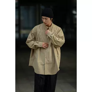 北界男装 美式潮牌2026春季新款长袖衬衫男