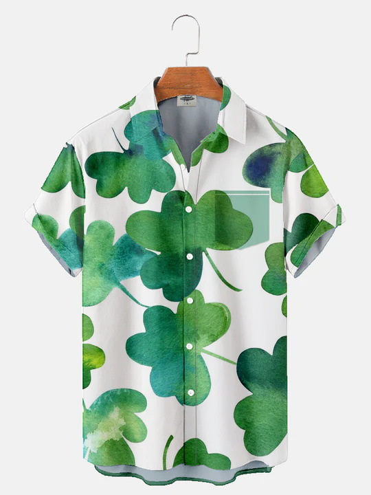 Estación independiente transfronteriza verano nueva camisa impresa digital para hombres tendencia de moda top hawaiano de solapa de manga corta