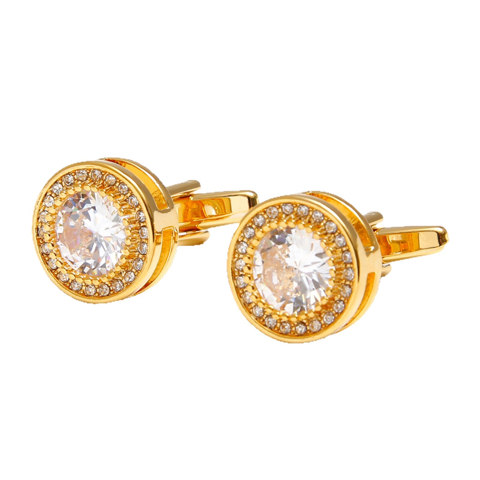 Vyrų sąsagos apvalios retro su cirkoniu marškiniams_voghion.com