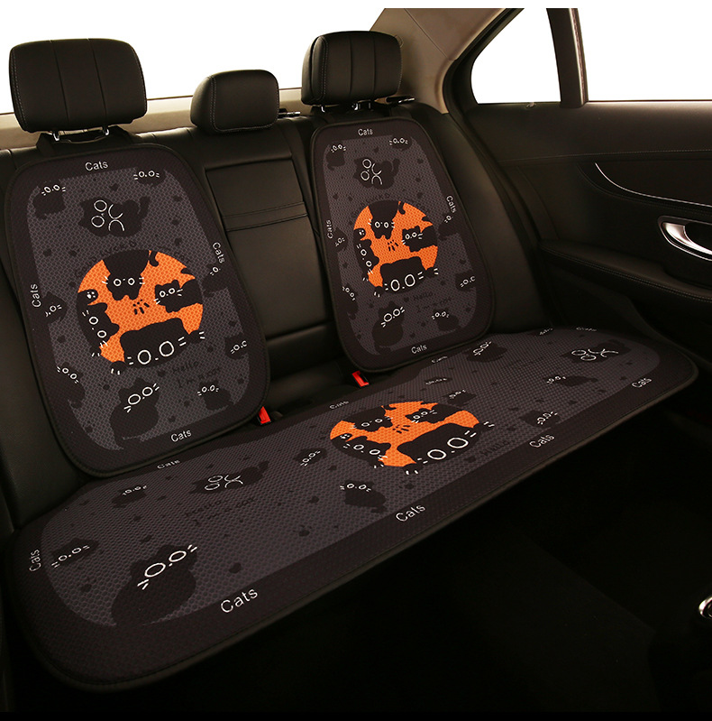 Cartoon cute women's four seasons universal breathable car cushion personalized Kitten Cat series Single piece cushion