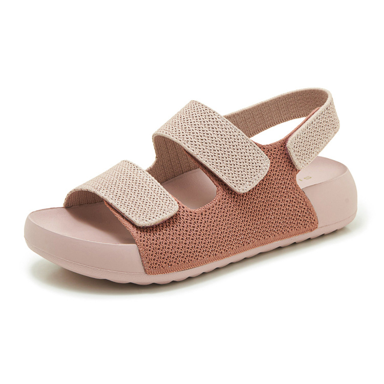 Dép sandal nữ quai chữ V đế mềm, quai dán đi biển — màu đen, màu hồng, màu kaki, màu mơ chi tiết 28