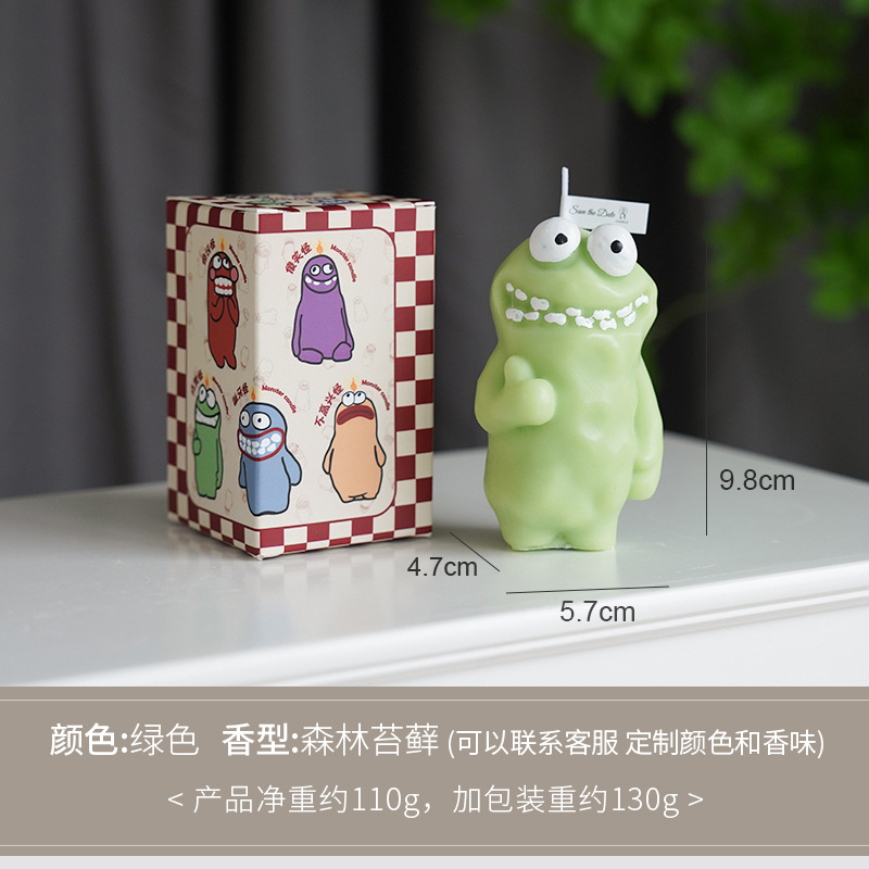 Earth Monster: Adornos pequeños y originales, regalos creativos, regalos aromáticos para cumpleaños, recuerdos, velas de aromaterapia transfronterizas, personalización.