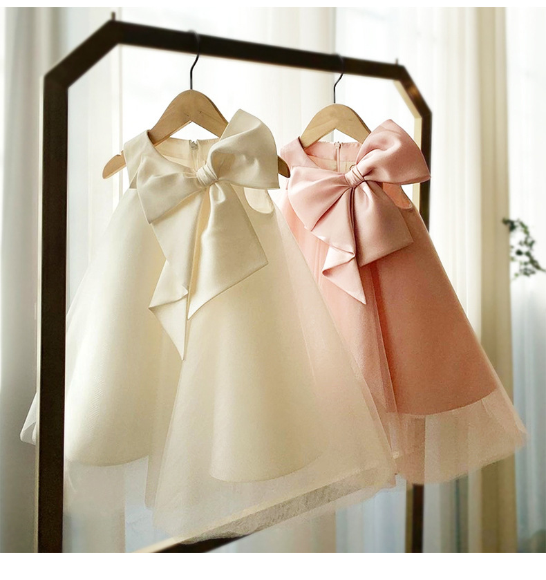 416g Weight Children's Dress Children's Clothing Type Above Knee Dress Length Type Sleeveless Sleeve Length Party Dress Dresses Type Polyester Fabric Type High Waist Waist Line Toddler(3-6Years) Age Group Family Gathering, Party Occasion Round Neck Neckline Loose Fit Type Bow Knot Pattern Summer Season Girl'S Gender Elegant, Princess, Cute Style Elegant Princess Cute Bow Knot Polyester Girls Dresses 5